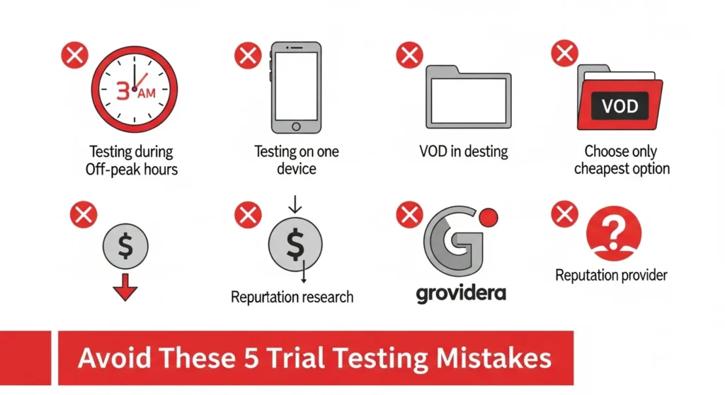 Common Mistakes to Avoid During an IPTV Free Trial