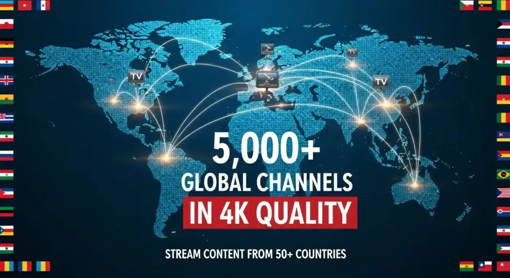 4k IPTV Access to Global Channels and Content Libraries