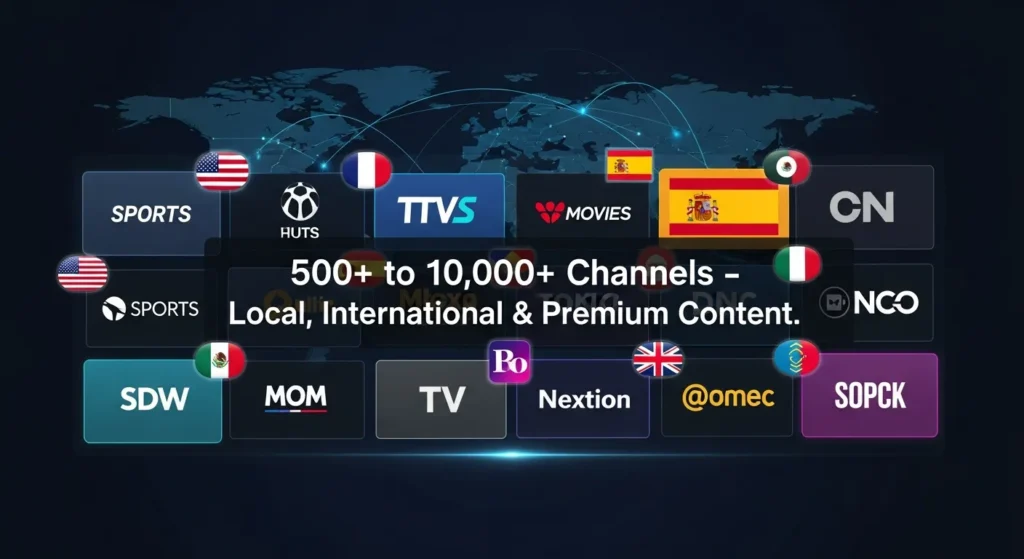 Abonnement IPTV Access to US and International Channels in One Package