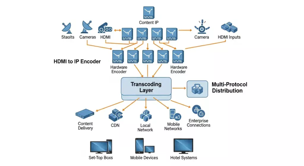Multi-Format Output Power and Market Expansion IPTV Encoder Box