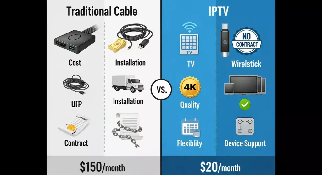 Top Rated IPTV vs Traditional Cable