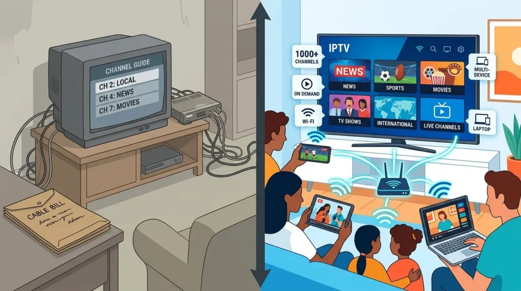 IPTV Service vs Traditional Cable TV
