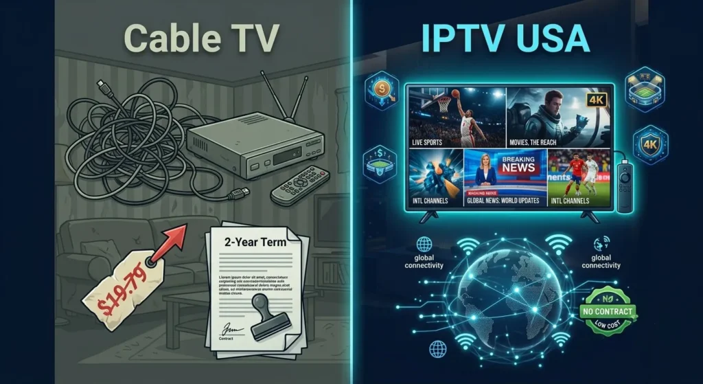 IPTV USA vs Traditional Cable TV